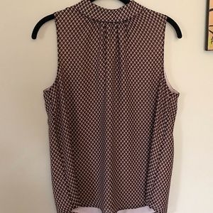 M RW&CO high neck  blouse - pink, burgundy, black